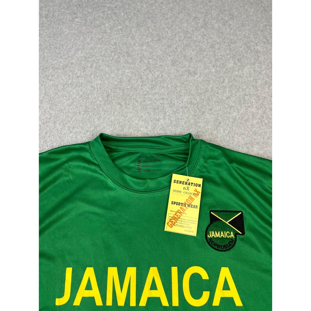 Jamacia National‎ Soccer Jersey Mens M Green Yellow Short Sleeve Futbol - Picture 3 of 7